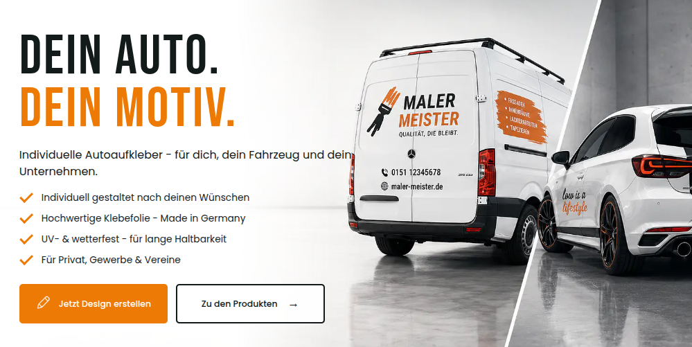 Individuelle Autoaufkleber