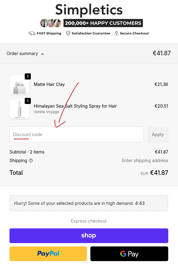 Gutscheincode einlösen