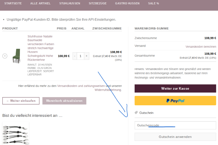 So löst man einen Gutscheincode bei Scheffler Home