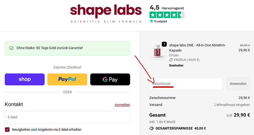 shape labs rabattcode