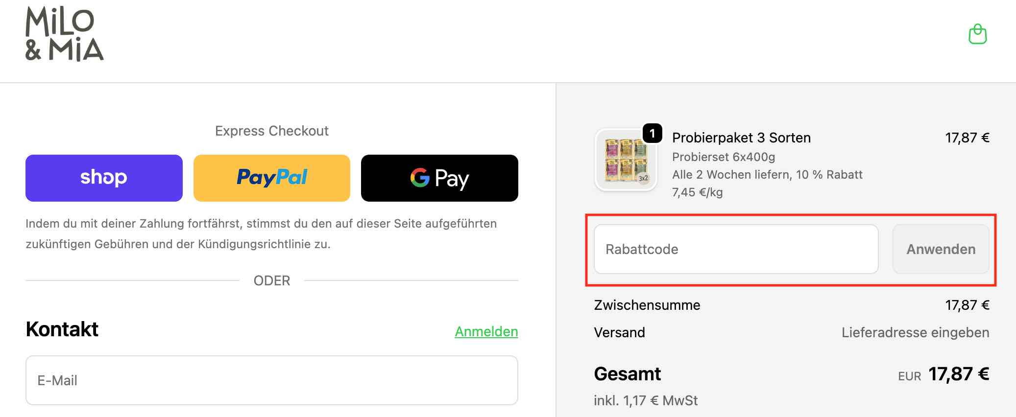 Gutschein einlösen