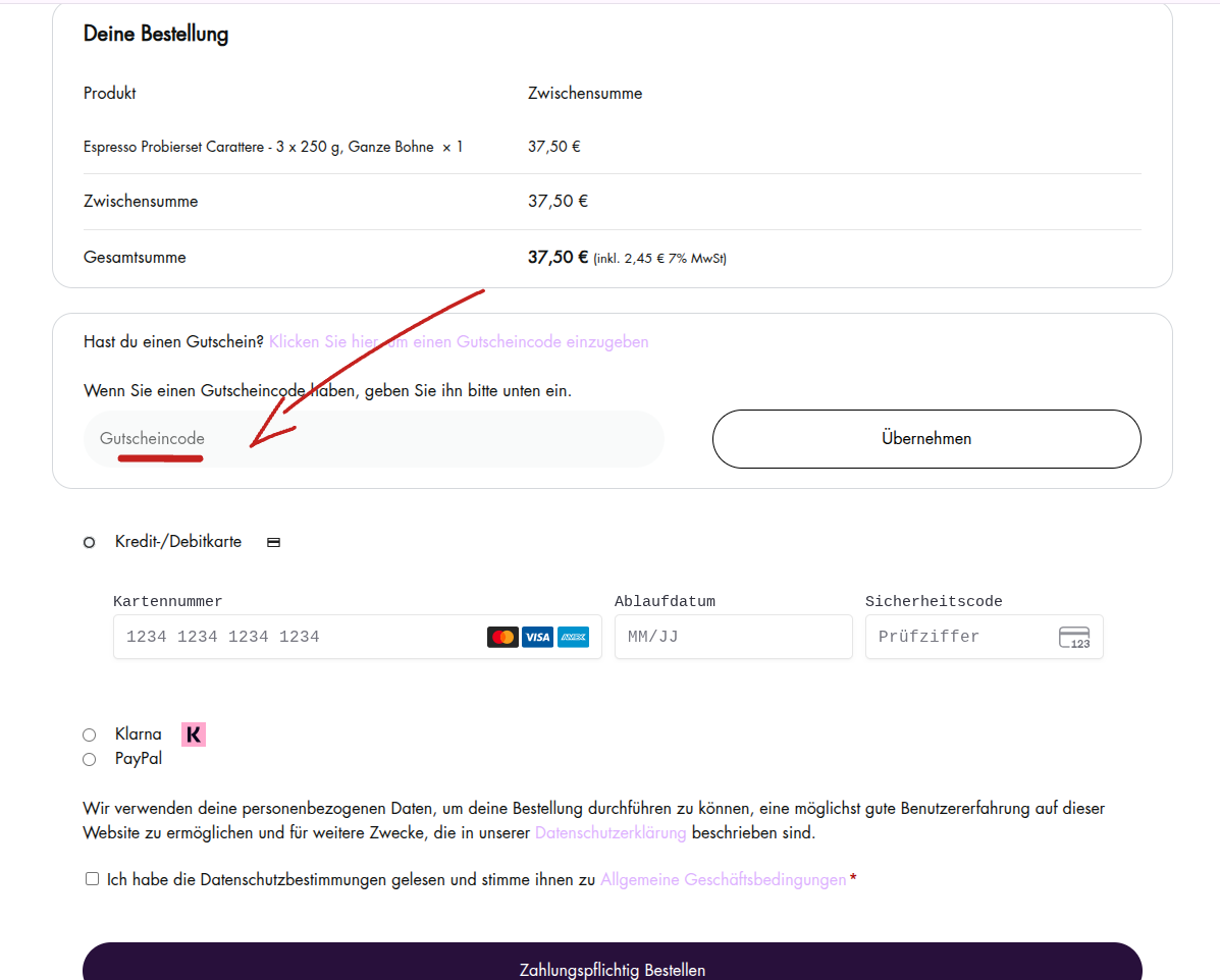Tarzzani Gutscheincode einlösen