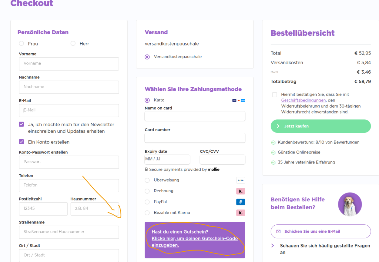 Rabattcode bei DrPetcare.de einlösen