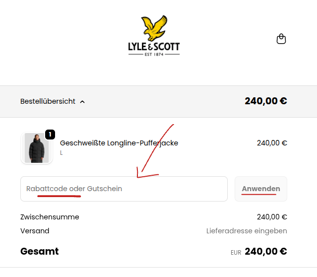 Gutscheincode bei Lyle&Scott einlösen