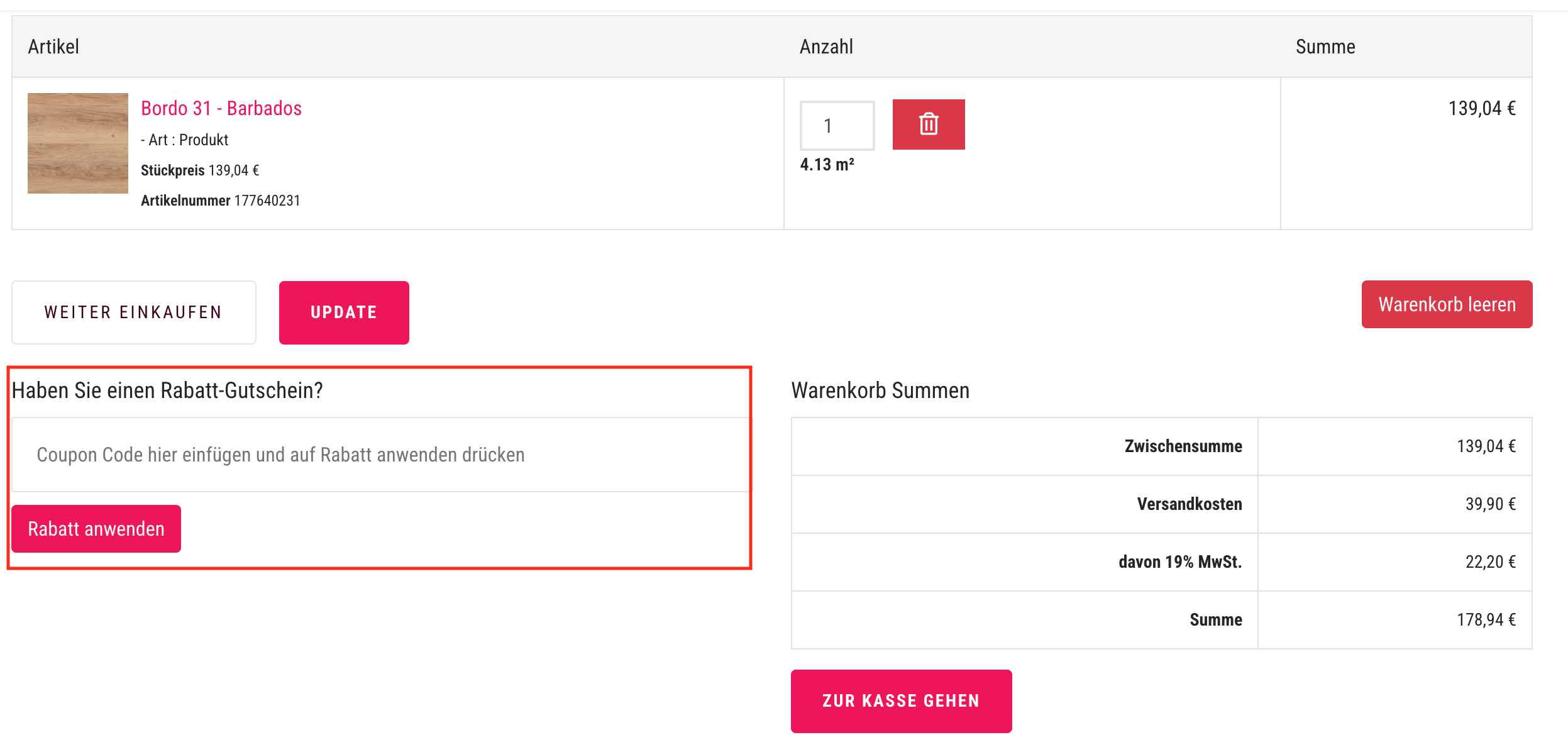Gutschein einlösen