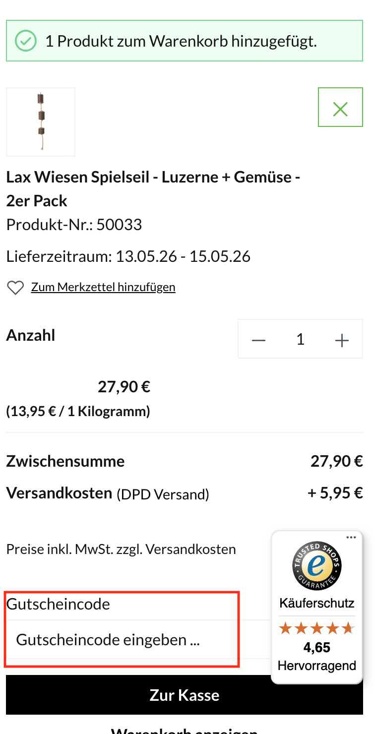 Gutschein einlösen