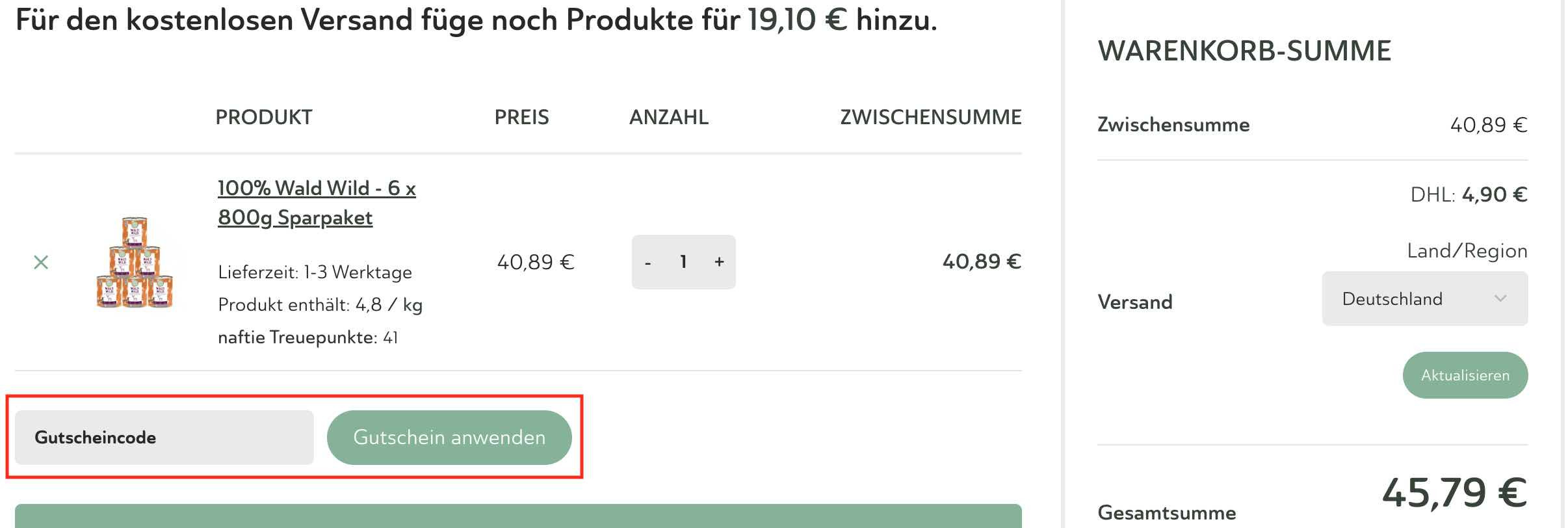 Gutschein einlösen