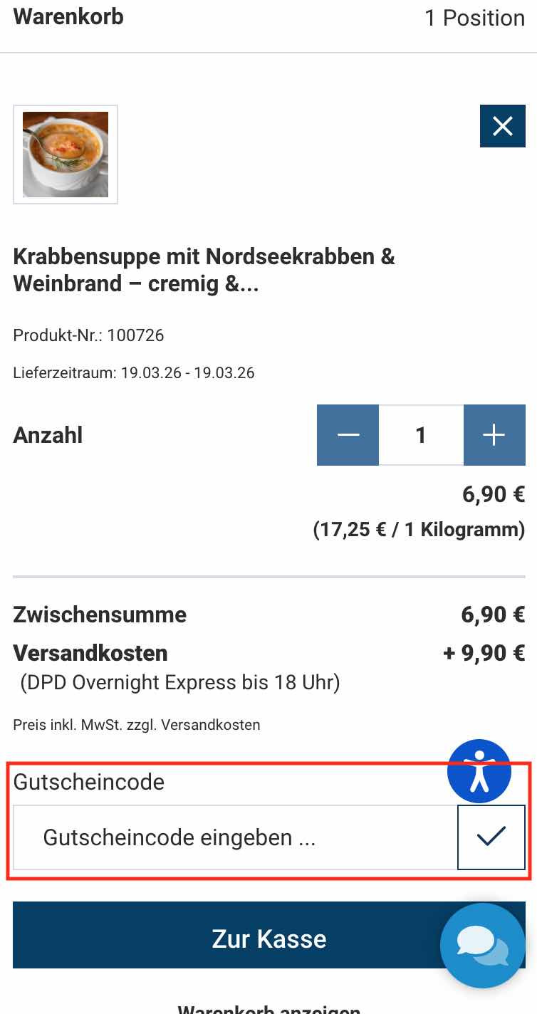 Gutschein einlösen
