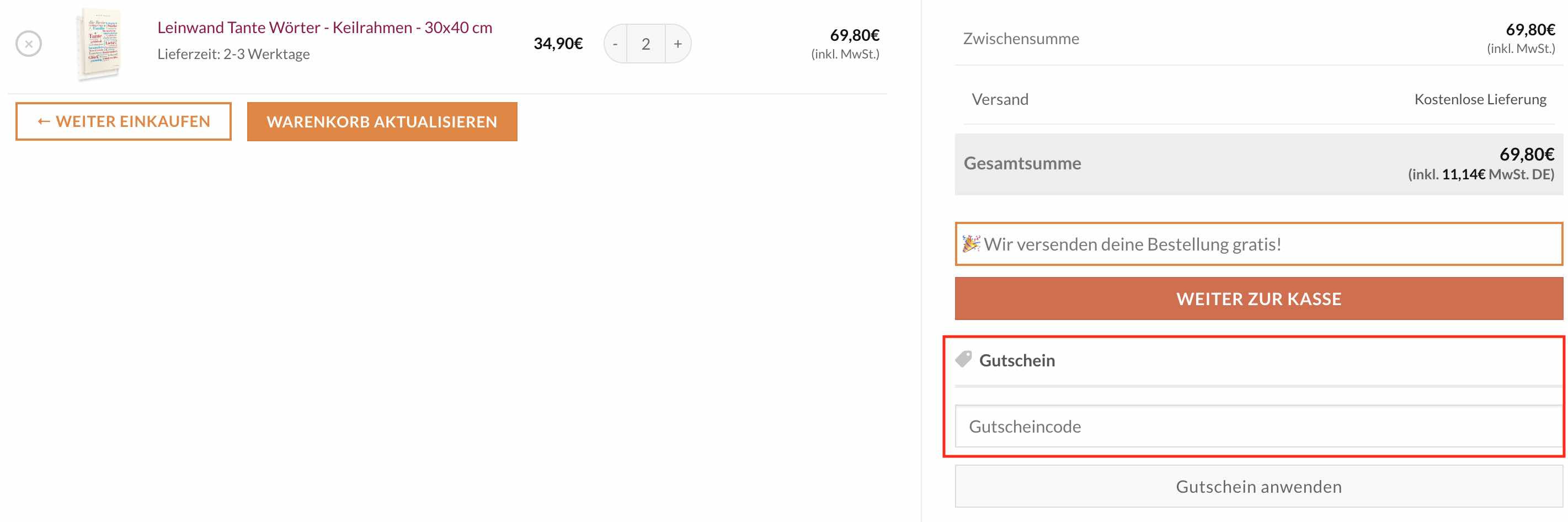 Gutschein einlösen