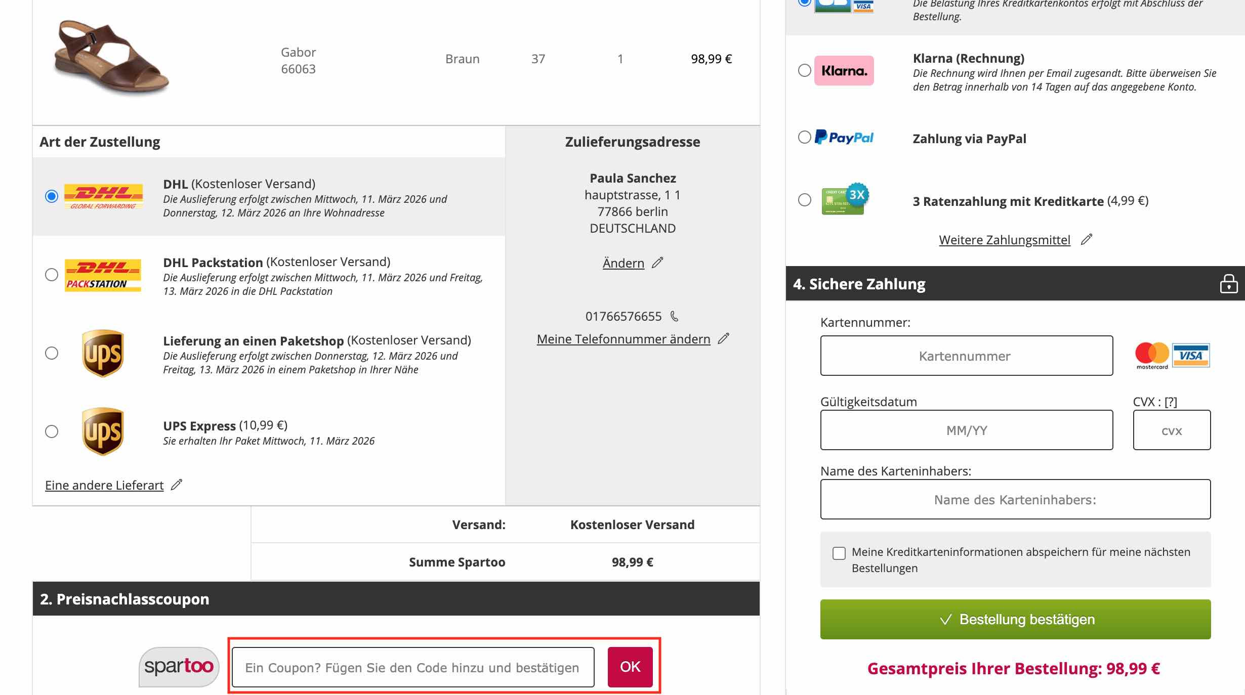 Gutschein einlösen