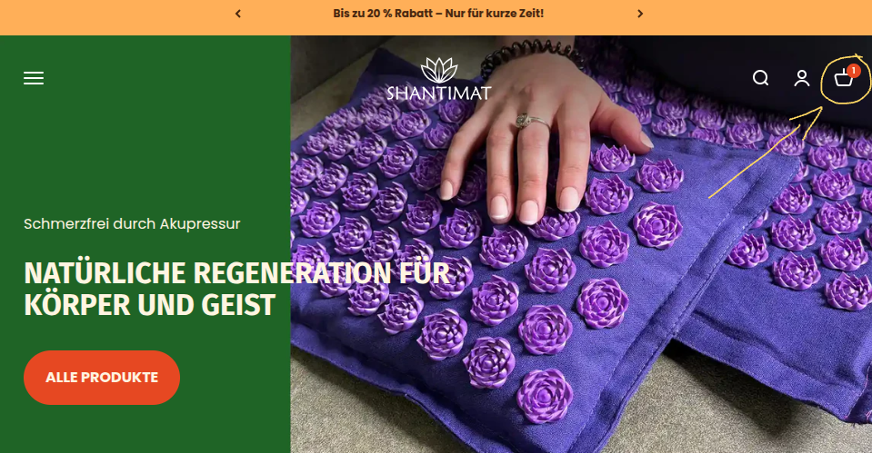 Shantimat zum Warenkorb