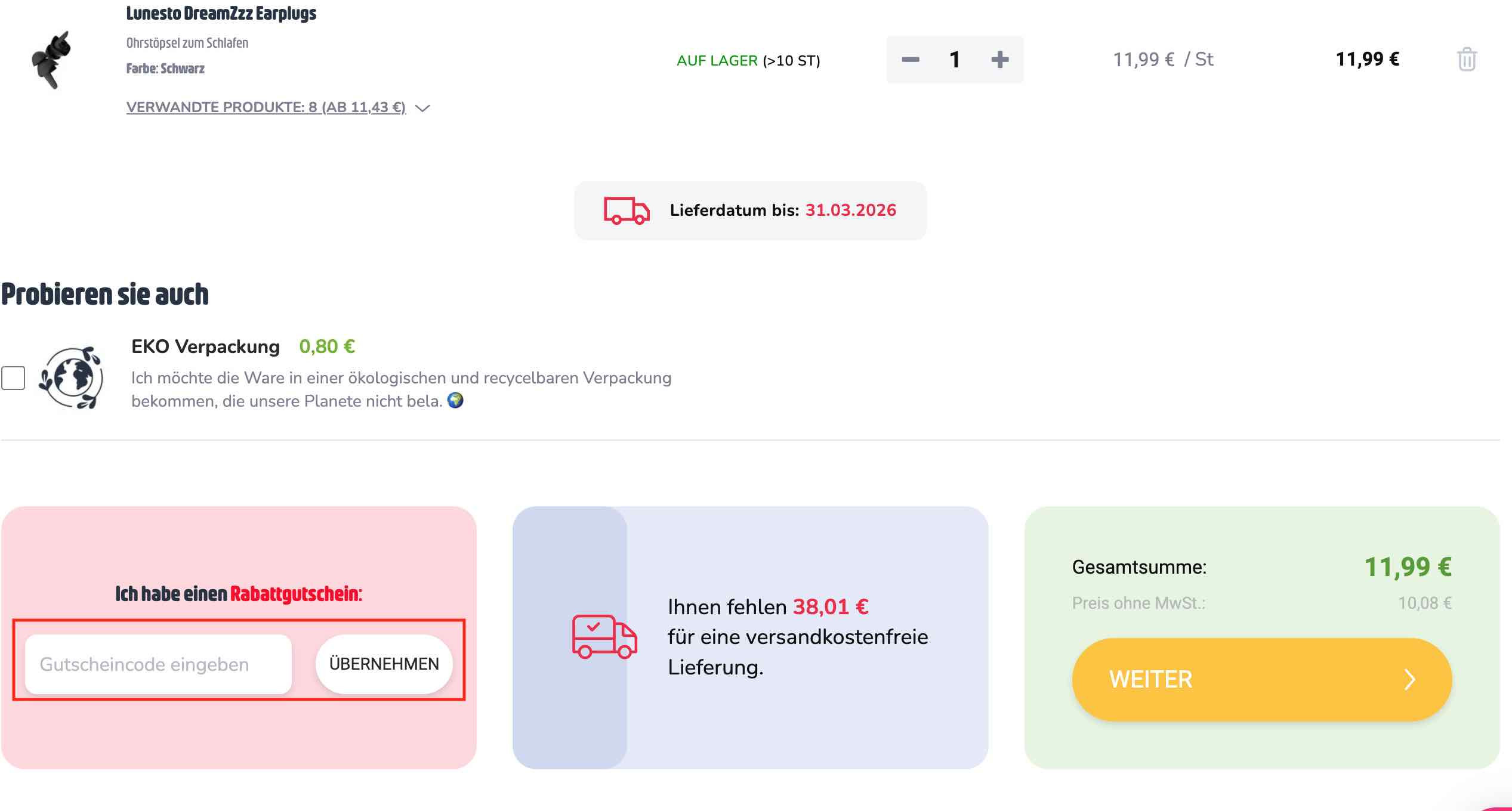 Gutschein einlösen