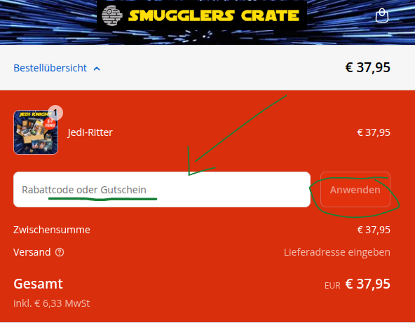 Rabattcode bei smugglers Crate einlösen